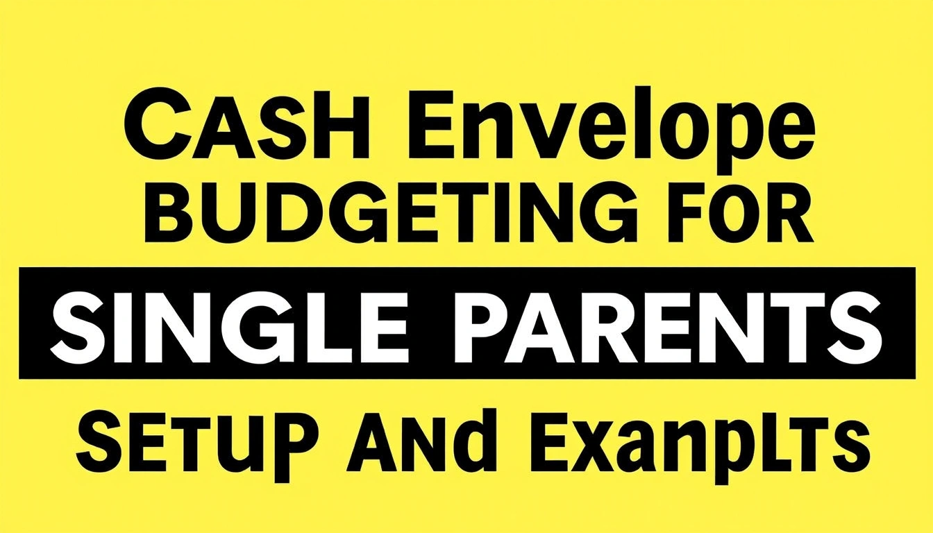 Cash Envelope Budgeting for Single Parents: Setup and Examples