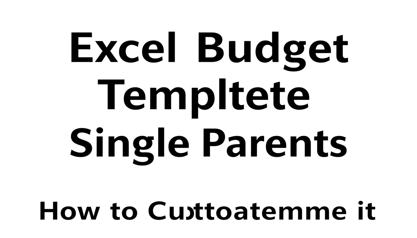 Excel Budget Template for Single Parents: How to Customize It