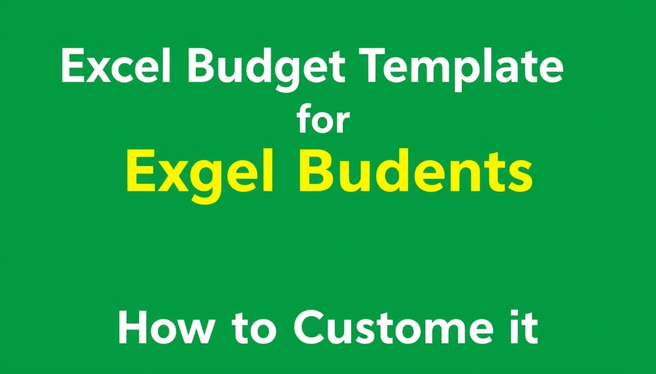 Excel Budget Template for Single Parents: How to Customize It