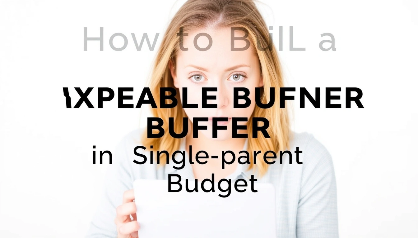 How to Build a Variable Expense Buffer in a Single-Parent Budget