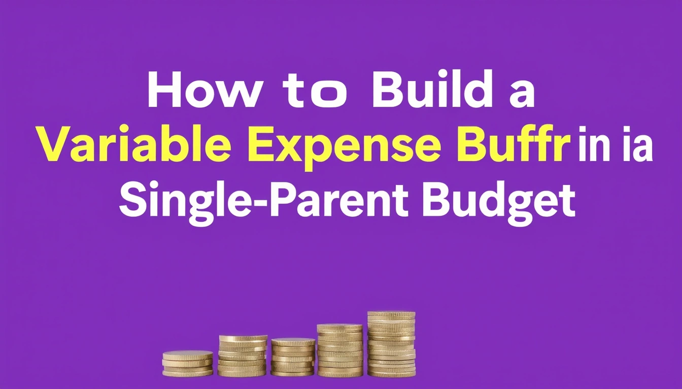 How to Build a Variable Expense Buffer in a Single-Parent Budget