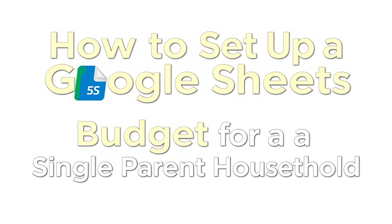 How to Set Up a Google Sheets Budget for a Single Parent Household