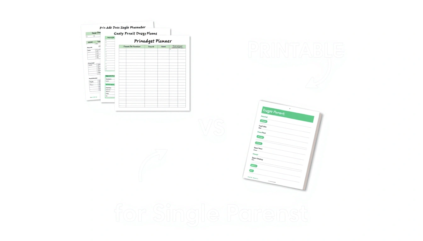 Printable Budget Planner vs Spreadsheet for Single Parents Printable Budget Planner vs Spreadsheet for Single Parents