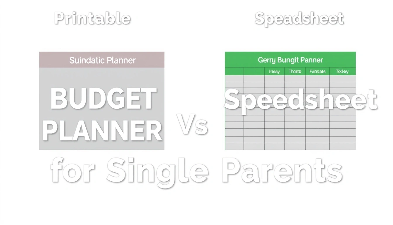 Printable Budget Planner vs Spreadsheet for Single Parents Printable Budget Planner vs Spreadsheet for Single Parents