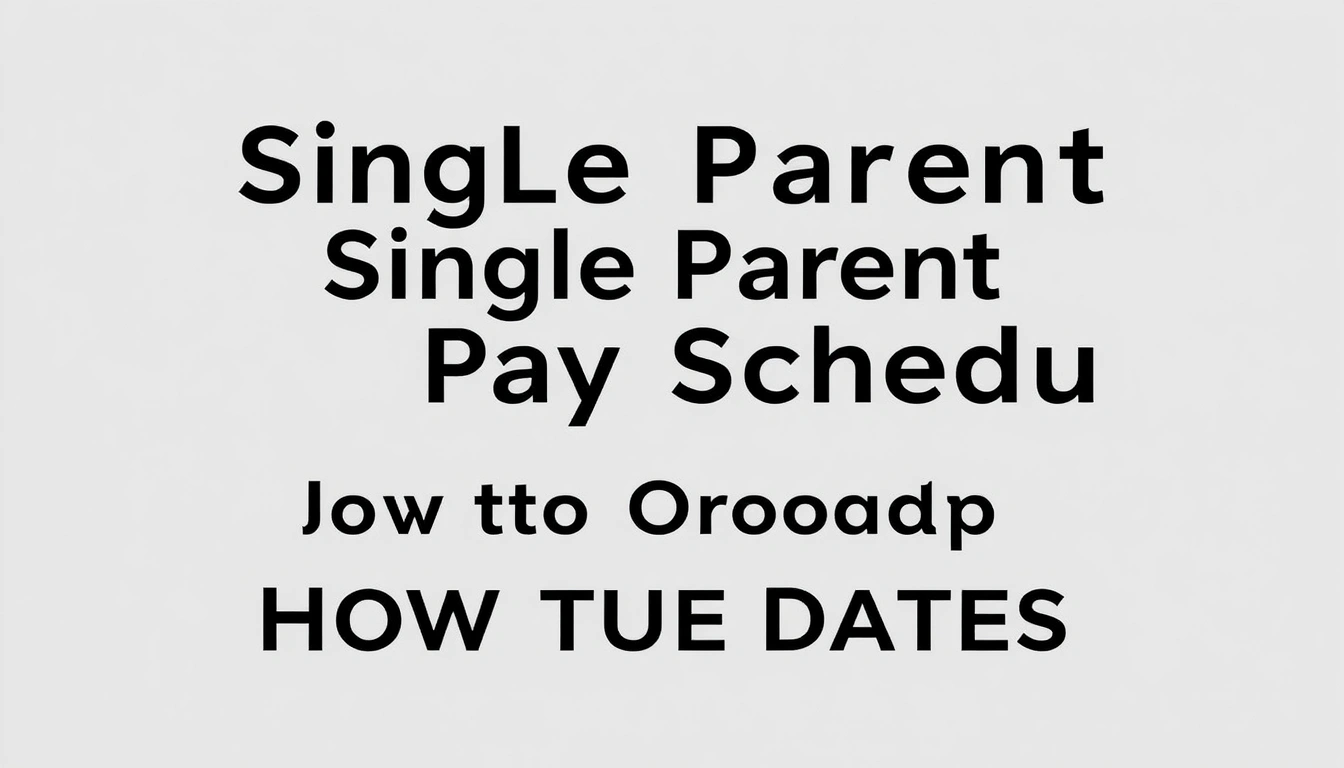 Single Parent Bill Pay Schedule: How to Organize Due Dates