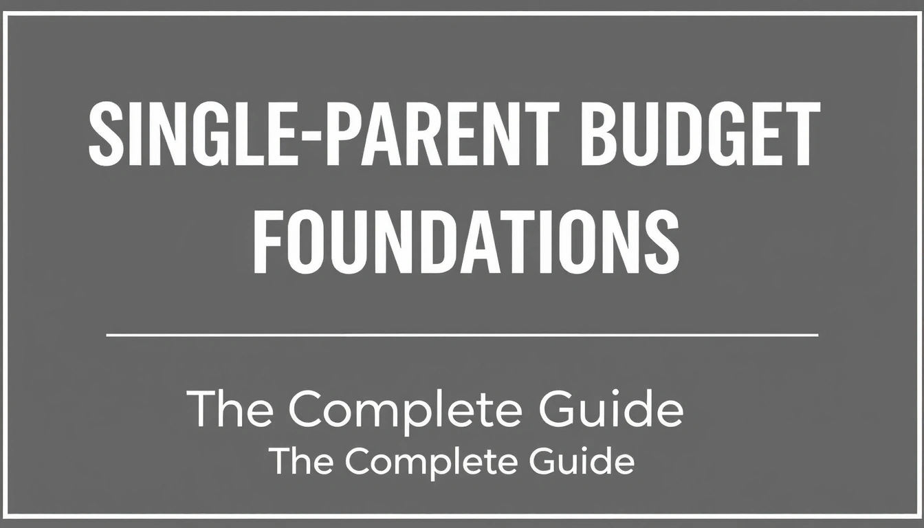 Single-Parent Budget Foundations — The Complete Guide