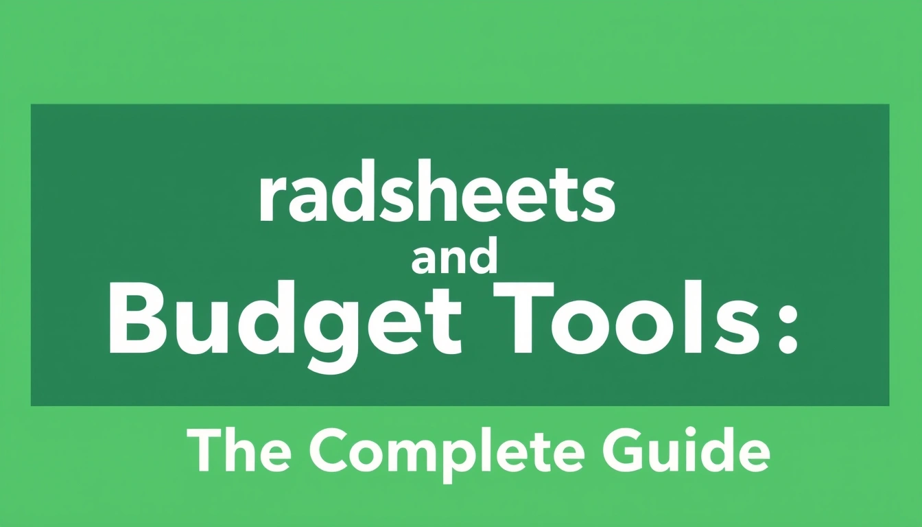 Spreadsheets and Budget Tools — The Complete Guide
